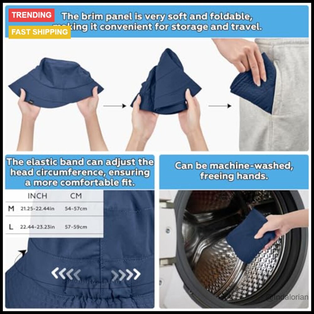 Lightweight Packable Sun Hat Quick-Dry Foldable H… - image 5